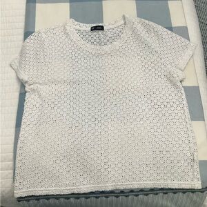 Gap eyelet/crochet look top.